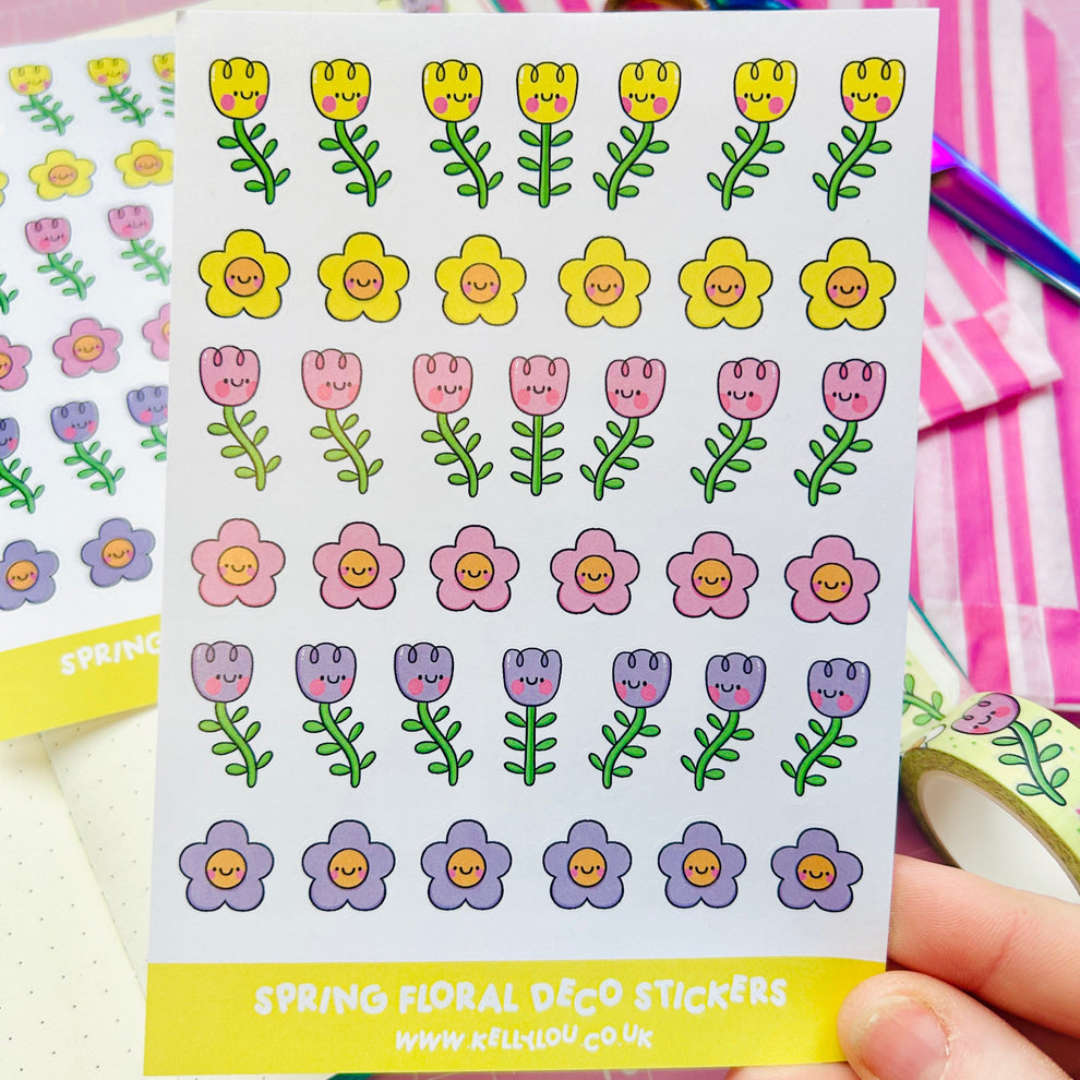 Spring Floral - Deco Sticker Sheet – Handmade Nottingham