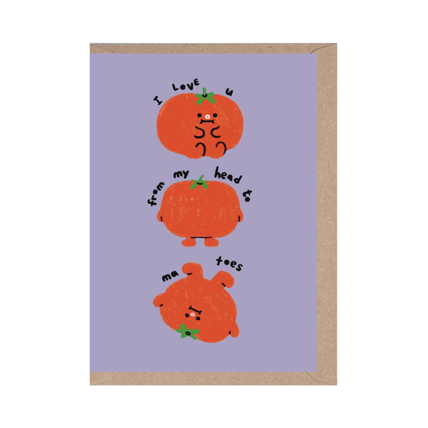 I Love You from My Head To My Toes Card – Handmade Nottingham