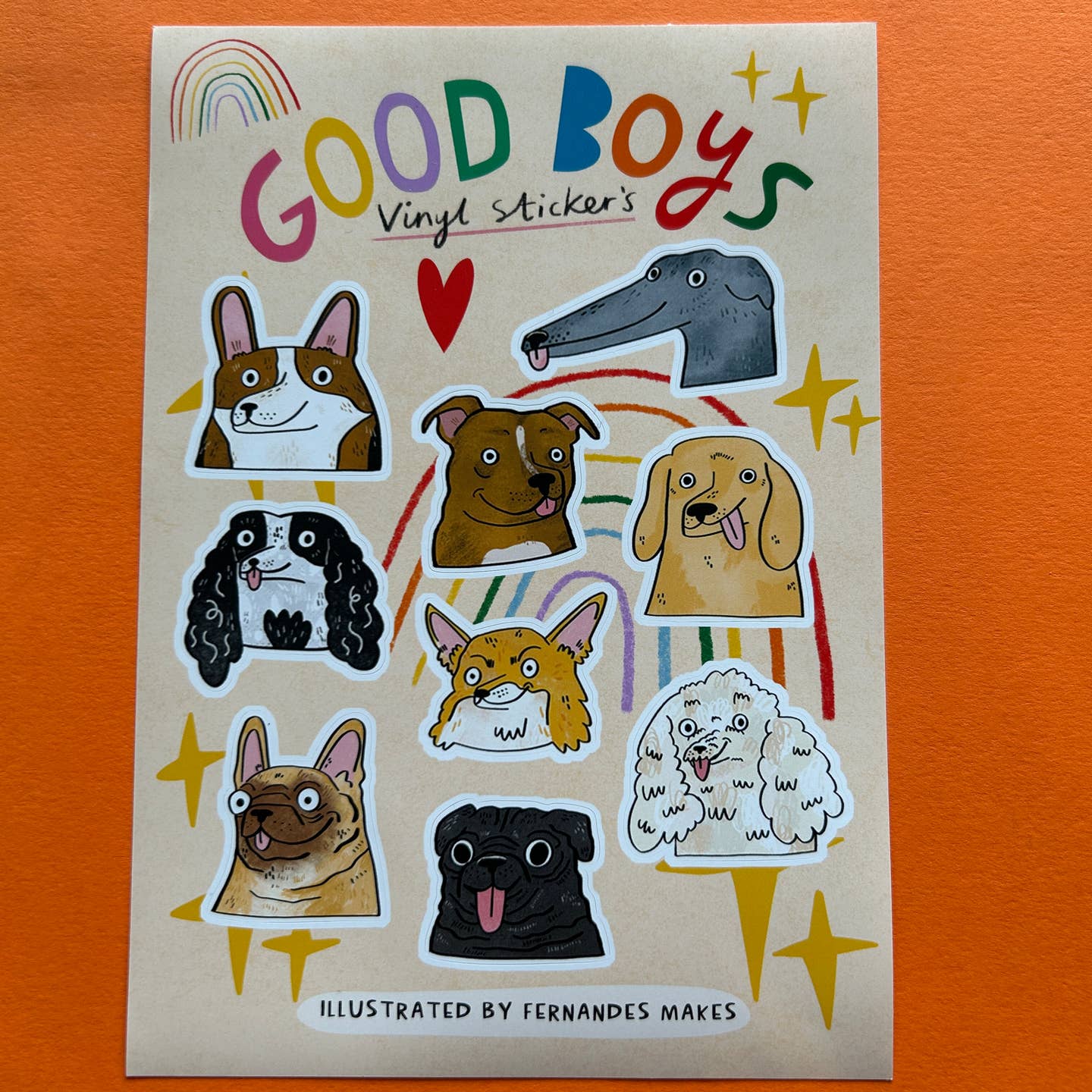 Good Boys - Dog Sticker Sheet – Handmade Nottingham