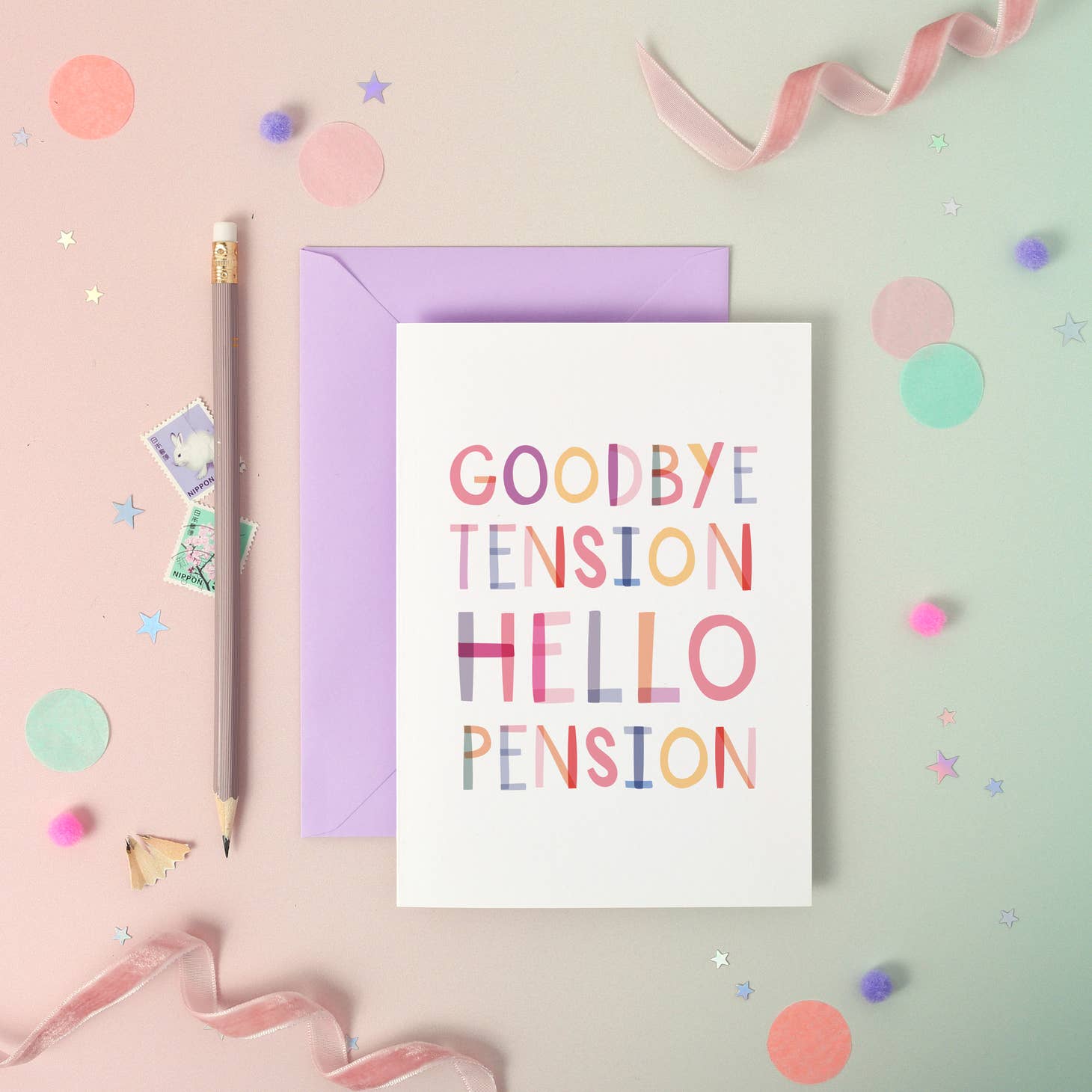 Hello Pension Goodbye Tension – Luxury Retirement Card – Handmade ...