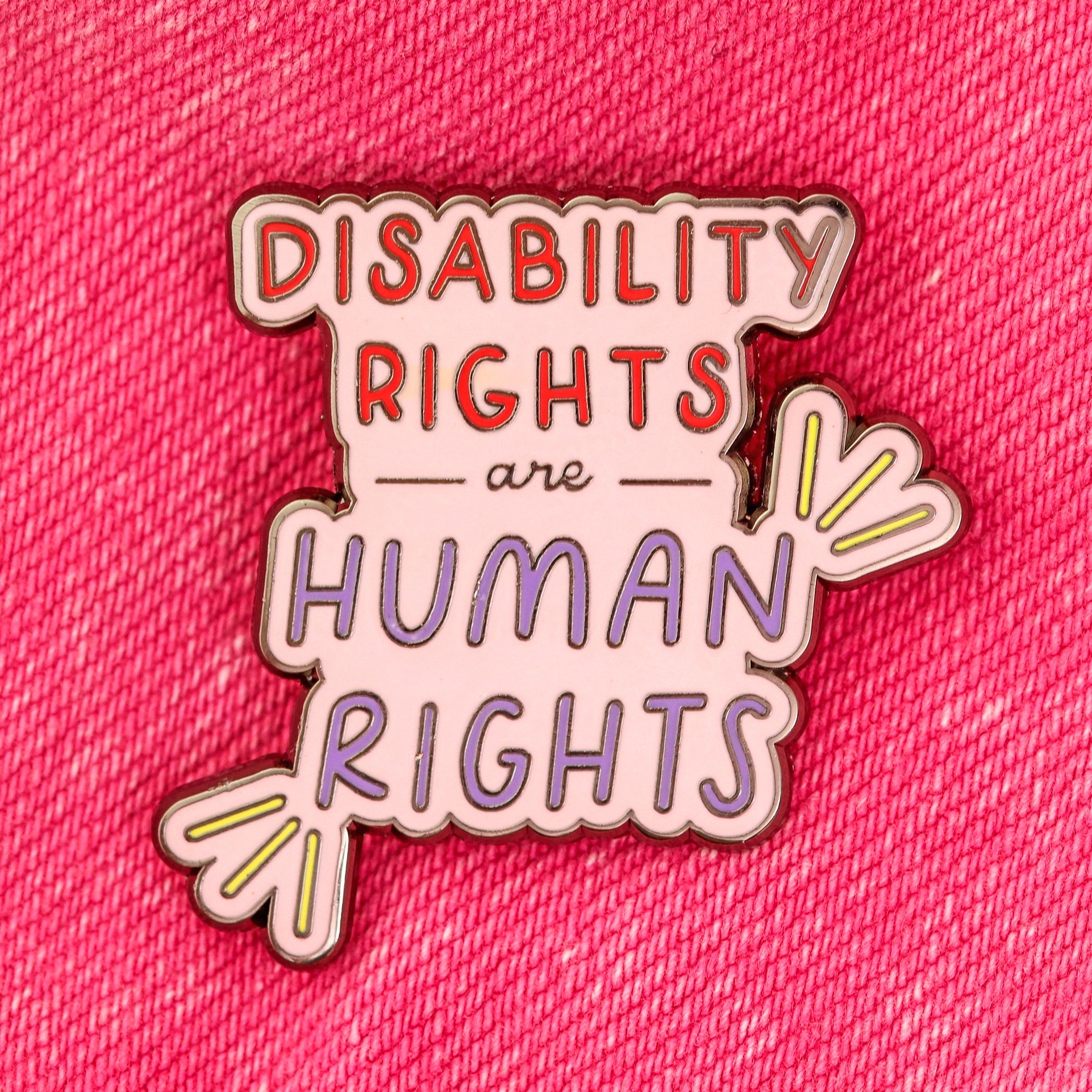 Disability Rights Enamel Pin – Handmade Nottingham