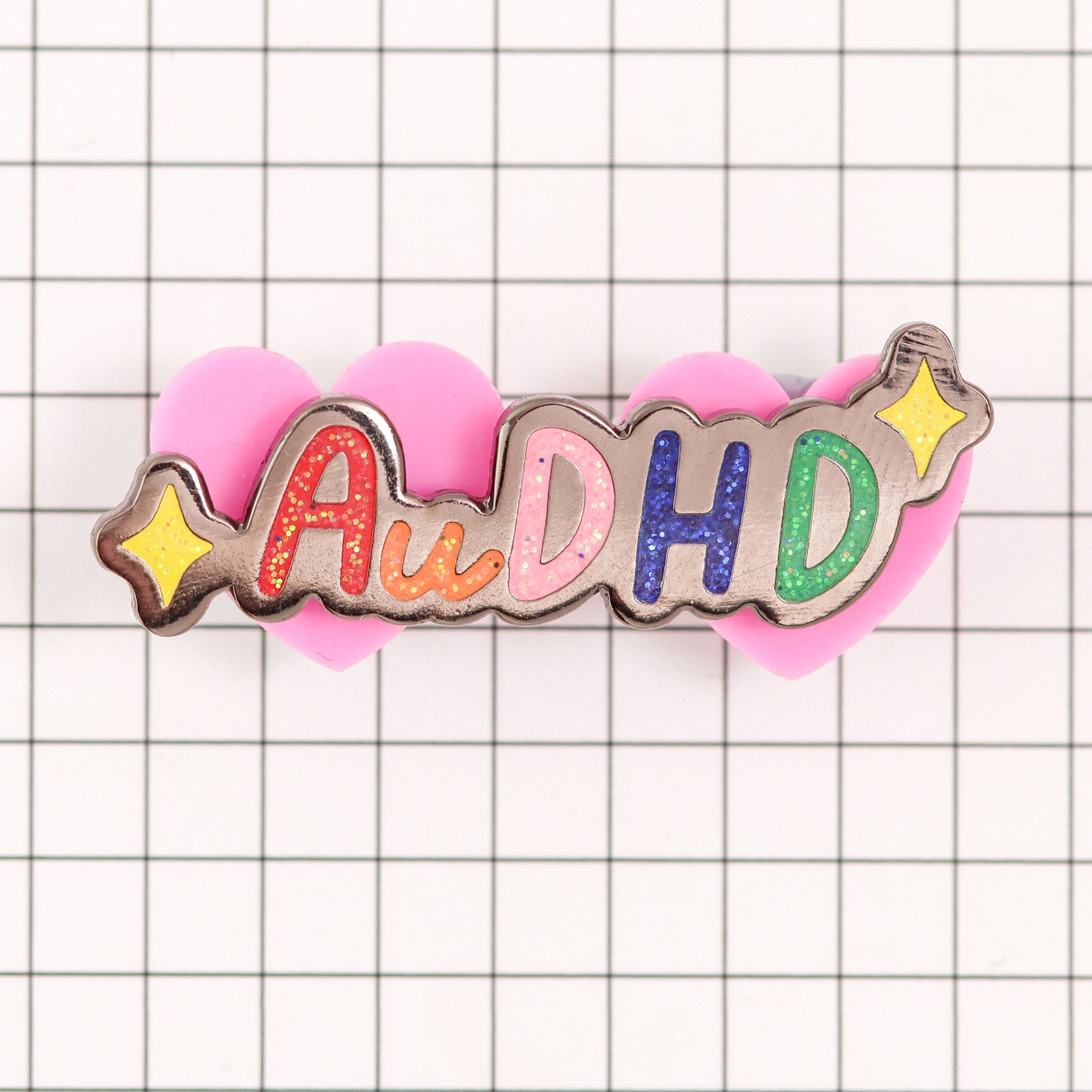 AuDHD Autistic + ADHD Neurodivergent Enamel Pin – Handmade Nottingham