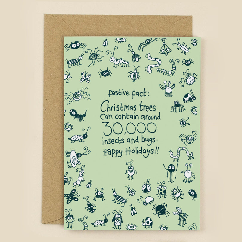 Christmas Tree Bugs Card – Handmade Nottingham