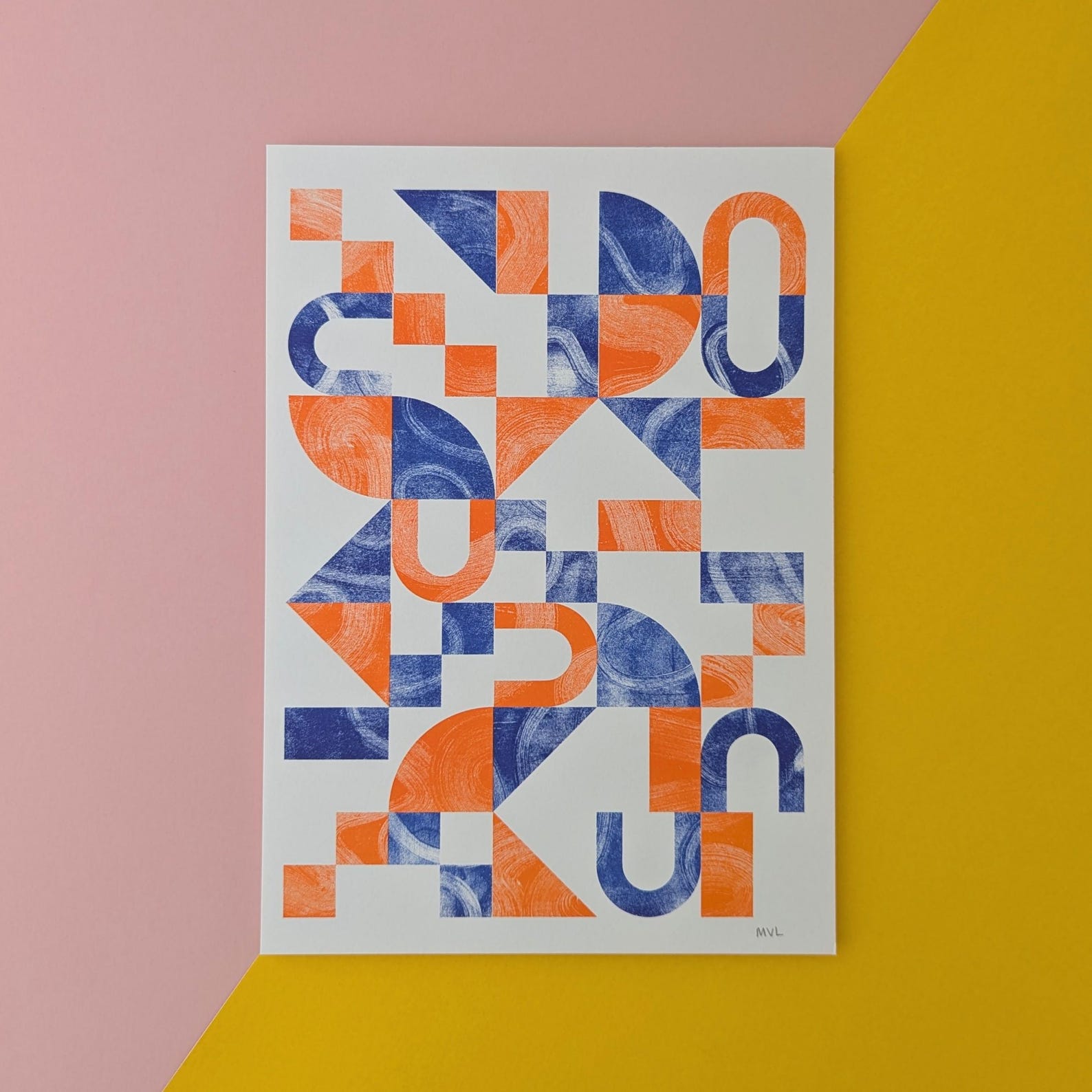 Collage Risograph A4 Print – Handmade Nottingham