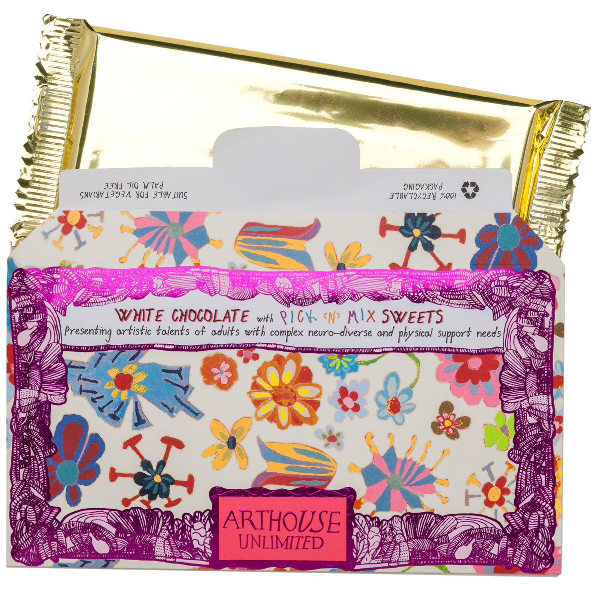 Yellow Daffodil, White Chocolate Bar with White Chocolate Assorted Pic ...