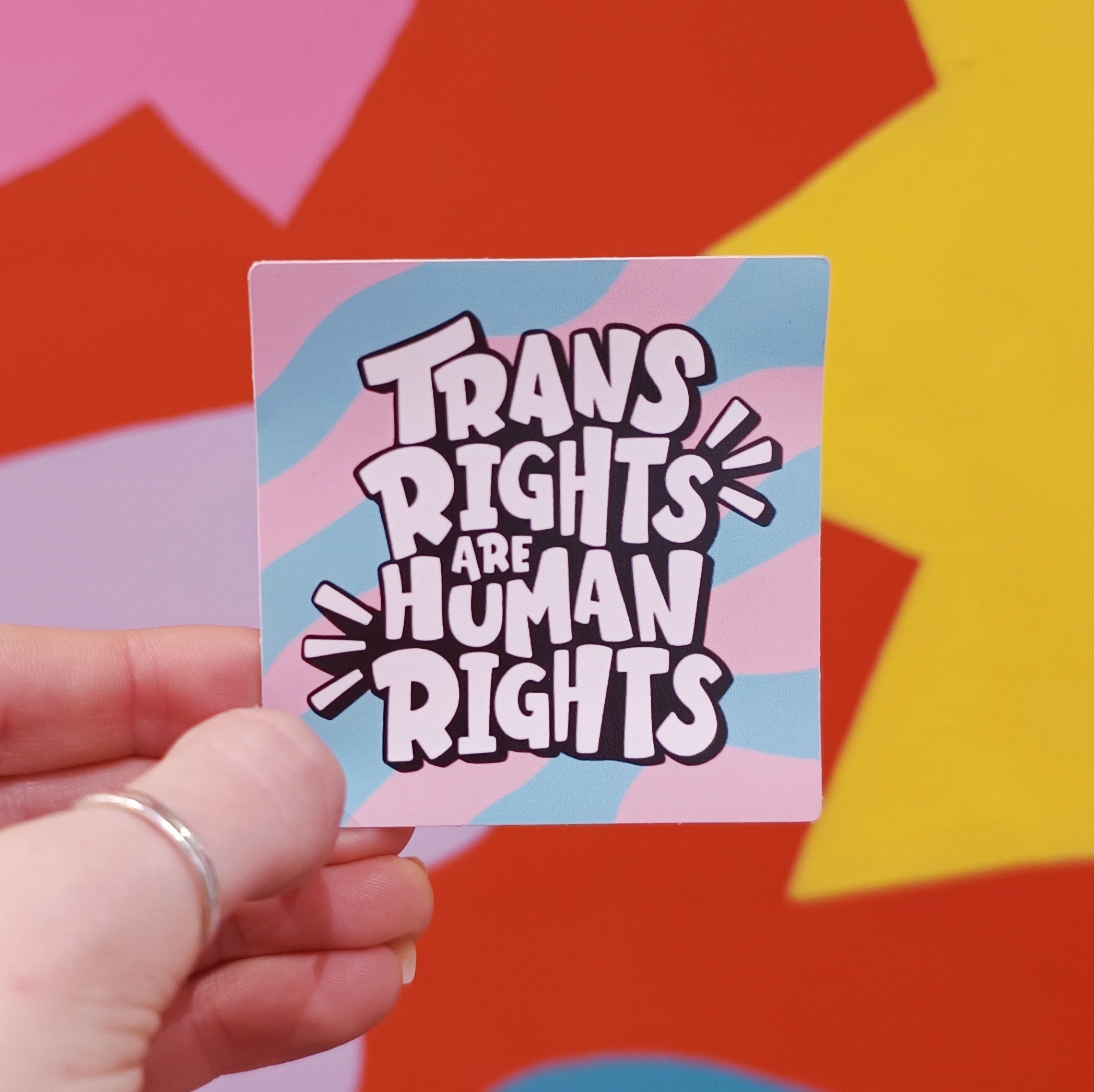 Trans Rights Sticker – Handmade Nottingham