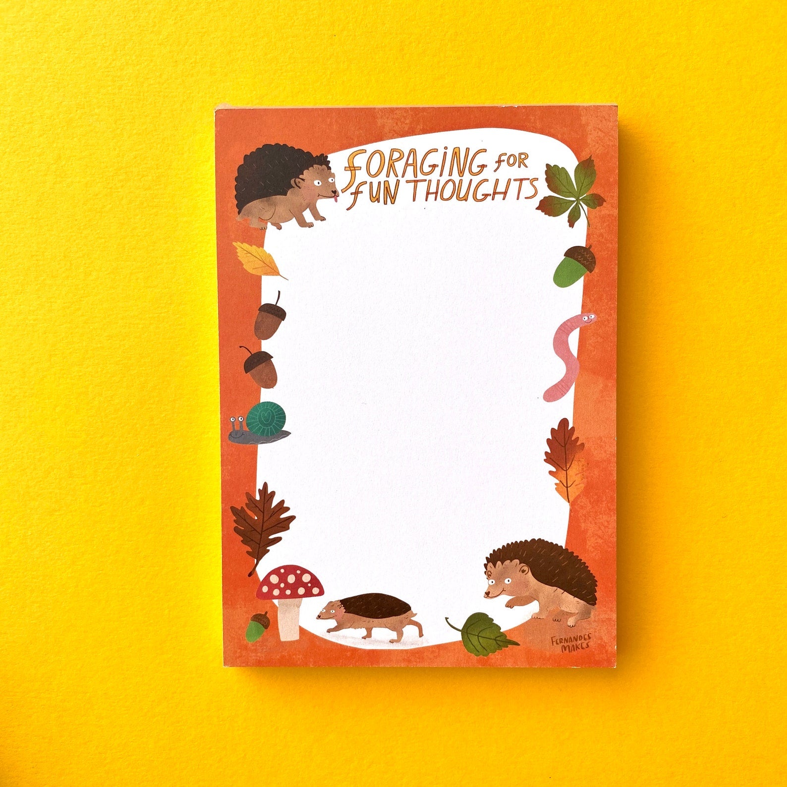 Foraging for fun thoughts Notepad – Handmade Nottingham